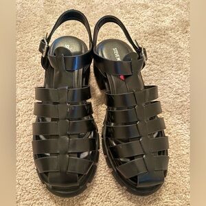 Steve Madden Black Strappy Women's Sandals